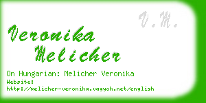 veronika melicher business card